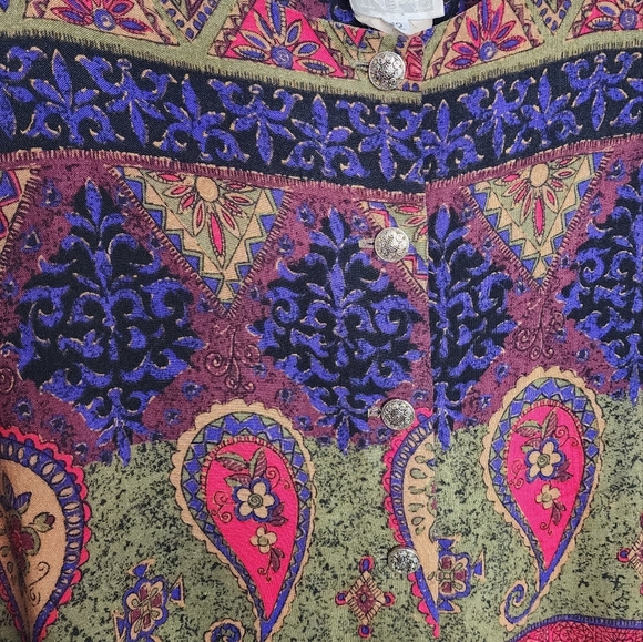 70's Puff Bishop Sleeve CottageCore Sweater Top Size 12 - Picture 4 of 7